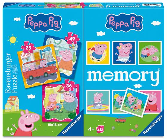 Ravensburger Pipsa Possu Palapeli 3-in-1 + Muistipeli