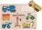 Goki Wooden Stud Puzzle - Work Vehicles Puu – kuva 3