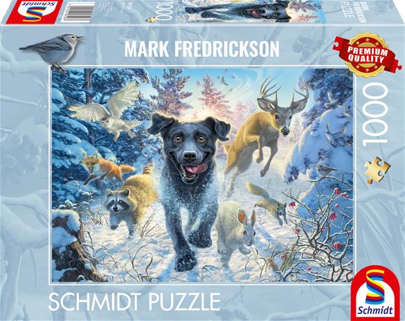Schmidt Black Labrador in the Snow 1000p palapeli
