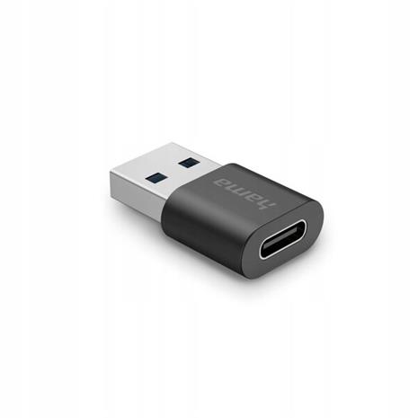 Hama USB Adapter, USB-A Plug - USB-C Socket, USB 3.2 Gen2, 10 Gbit/s