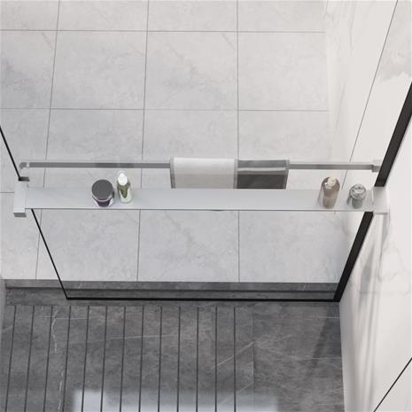 vidaXL Suihkuhylly suihkukaapin seinälle kromi 90 cm alumiini – kuva 5/5