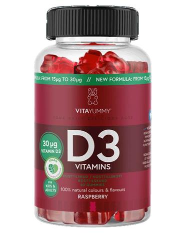VitaYummy D3 Raspberry 60pcs – kuva 2/3