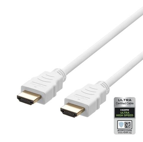 DELTACO Ultra High Speed HDMI Cable 2m White