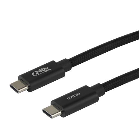 Deltaco - USB-C cable - USB-C to USB-C - 1 m
