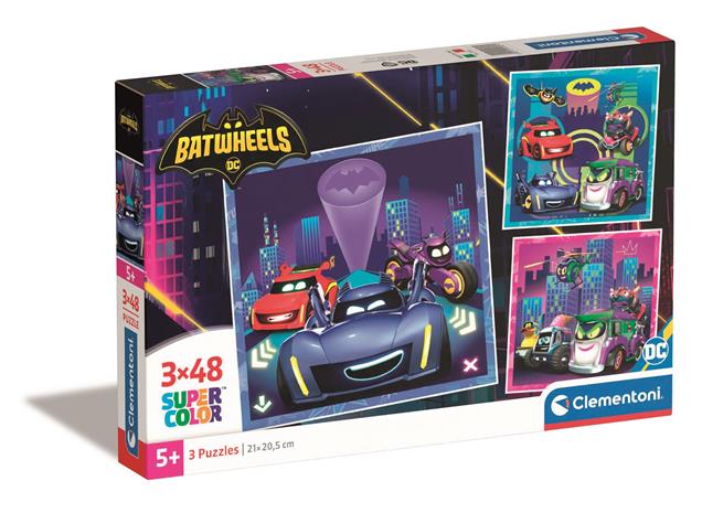 3x48 pcs Puzzles Kids Batwheels