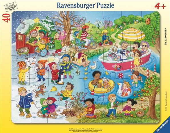 Adlibris Seasons At The Lake 40p Frame Puzzle Ravensburger