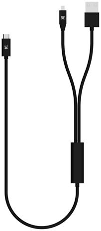 Espresso Displays EC0021 videokaapeli-adapteri 1 m Mini DisplayPort + USB Type-A USB Type-C Musta EC002