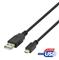 Deltaco USB 2.0 Micro B cable, 2.4A, 2m black 14000 – kuva 2