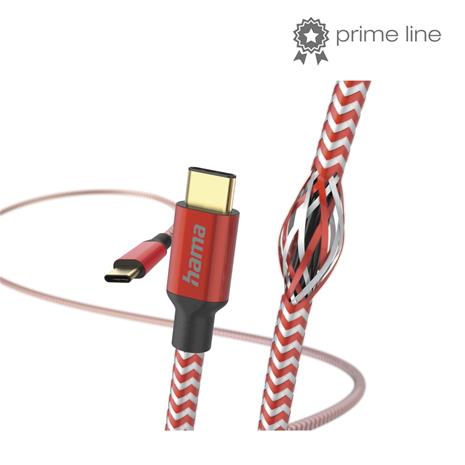 Hama Reflective USB-kaapeli USB 2.0 1,5 m USB C 0,48 Gbit/s Punainen 00201 – kuva 2/2