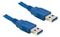 DeLOCK USB 3.0-A male/male - 1m USB-kaapeli USB A 5 Gbit/s Sininen 82534 – kuva 2