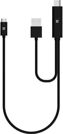 Espresso Displays EC0011 videokaapeli-adapteri 1 m HDMI + USB Type-A USB Type-C Musta EC001 – kuva 2/2
