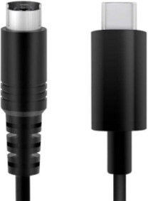 IK Multimedia IP-CABLE-USBCMD-IN USB-kaapeli 0,6 m USB C Mini-DIN Musta IP-CA