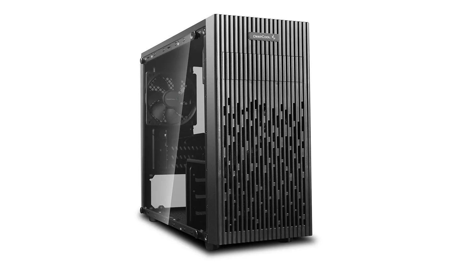 DeepCool MATREXX 30 -minitornikotelo ikkunalla ja RGB-valaistuksella, musta