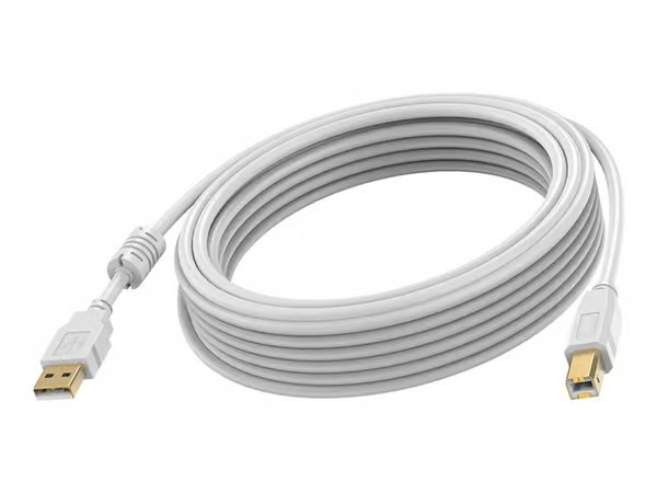 Vision 3m USB 2.0 USB-kaapeli USB A USB B Valkoinen TC2 3