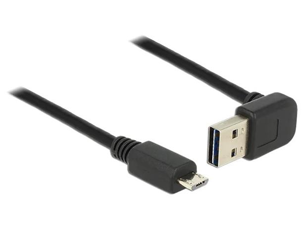 DeLOCK 1m, USB 2.0-A - USB 2.0 micro-B USB-kaapeli USB A Micro-USB B 0,48 Gbit/s Musta 83535
