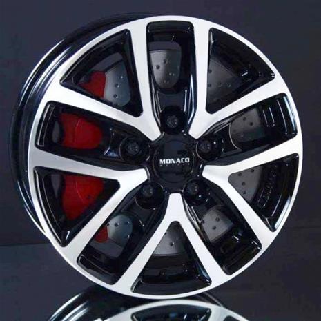Monaco CL2T Gloss Black Polished 6.5x16 5/114.3 ET48 B66.1