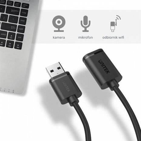 Unitek Y-C447GBK - USB extension cable - USB to USB - 50 cm, Kaapelit ja adapterit