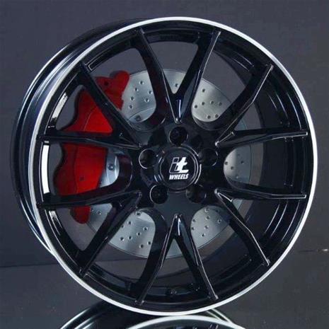 IT Wheels Kira Black Lip Polished 7x17 4/100 ET40 B63.3