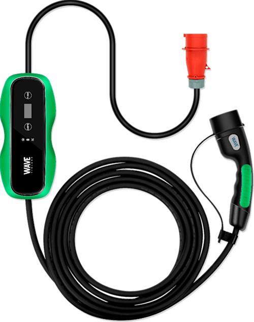 Wave EV 3-vaiheinen sähköauton latauslaite CEE-pistotulppa 11kW Type 2, 5 m