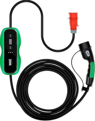 Wave EV 3-vaiheinen sähköauton latauslaite, 11 kW, 3 x 16 A, Type2, 5 m, musta