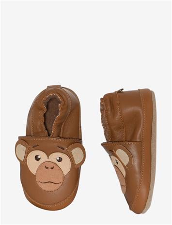 MELTON Monkey Leather Slippers - COGNAC - 16/19