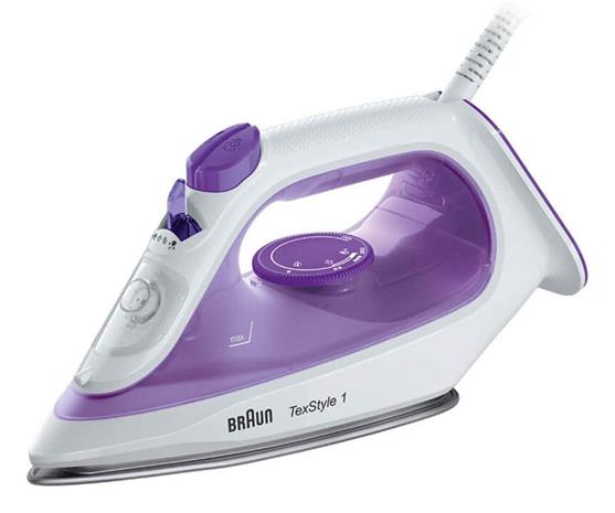 Braun TexStyle 1 SI 1080 Kuiva- & höyrysilitysrauta Keraaminen pohjalevy 2000 W Musta, Purppura 01274 – kuva 2/2