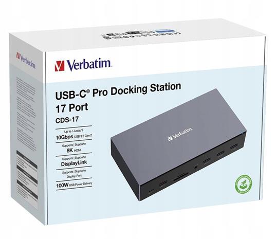 Verbatim USB-C Pro Docking Station 17-Port CDS-17