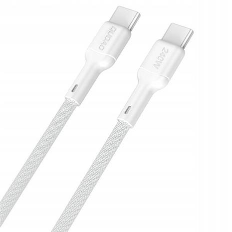 Dudao L9C Max 240W PD USB-C - USB-C Cable 1.2m - White