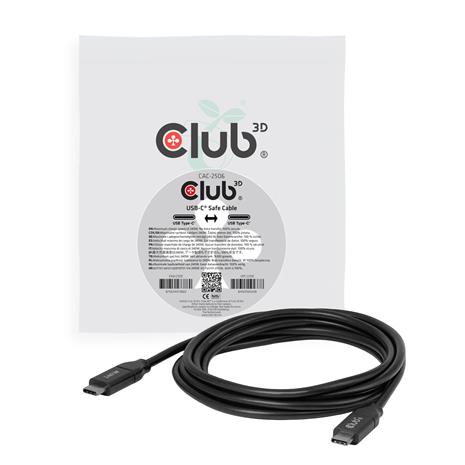 CLUB3D USB-C® Safe Cable 240W No Data 2m/6.56ft – kuva 2/3