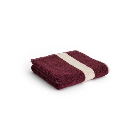 HAY Stripe pyyhe Burgundy, 40x60 cm