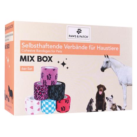 6x PAWS & PATCH liimalaastarit Box Heart