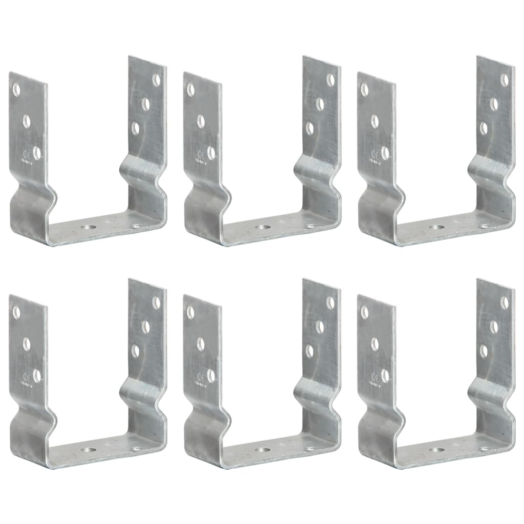 vidaXL Aita-ankkurit 6 kpl hopea 12x6x15 cm galvanoitu teräs