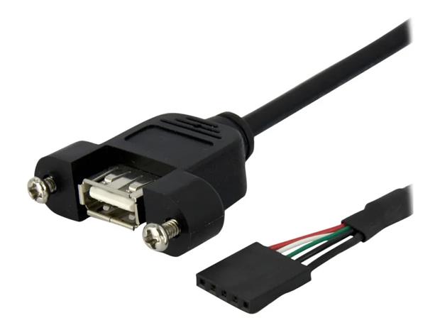 StarTech.com Panel Mount USB-kaapeli USB A to Motherboard Header Cable