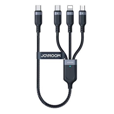 Joyroom S-A18 Multi-Use Series USB-A to USB-C / USB-C / Lightning / micro-USB cable 1,2m – kuva 2/2