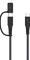 FIXED 2in1 Combo 60W USB-C/Lightning cable 1.2m - Black – kuva 2