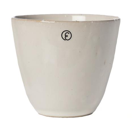 Mugg utan öra 8 cm, naturvit