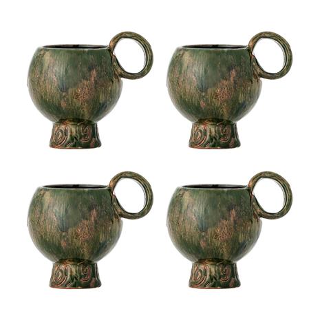 Bloomingville Avonlea muki 4-pack Vihreä