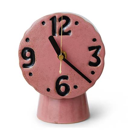 HKliving Retro keramiikkakello 16,2 cm Pinkki
