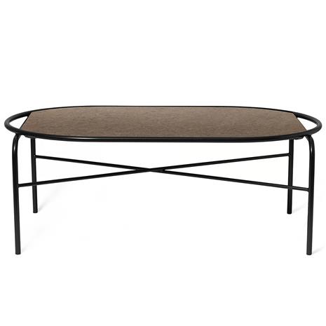 Warm Nordic Secant coffee table Oval, black/antique Guild
