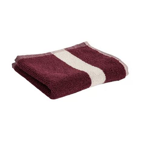 HAY Stripe pyyhe Burgundy, 30x30 cm