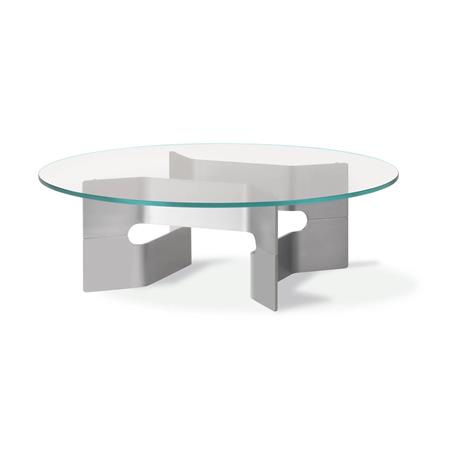 Fredericia Furniture JG sohvapöytä ä˜98 cm Lasia harjattu alumiini