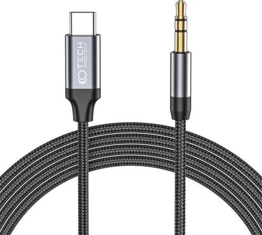 Tech-Protect UltraBoost Audio USB-C / Mini Jack Cable 3.5mm 1m - Black