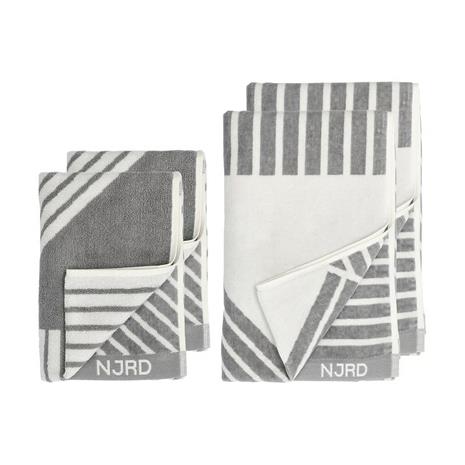 NJRD Stripes pyyhesetti 4 osaa - Harmaa