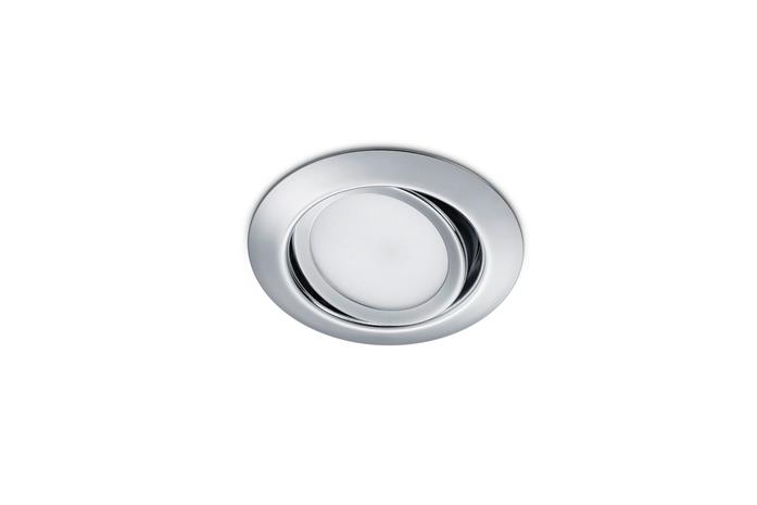 Pyöreä, upotettava LED-kohdevalaisin Rila kromia – kuva 3/4