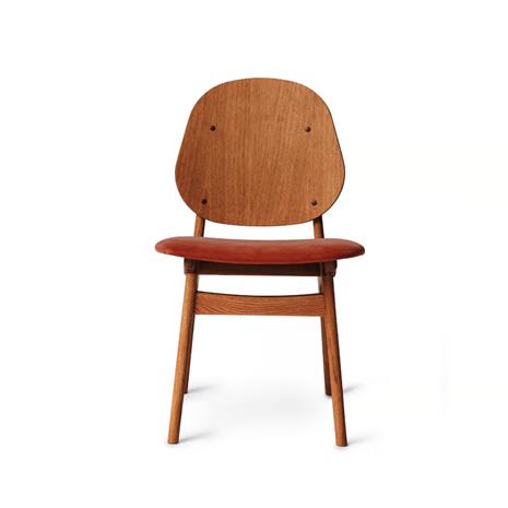 Warm Nordic Noble Chair, Oiled Teak Oak/Brick Red