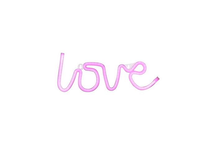 LED-seinävalaisin Neon Love, USB