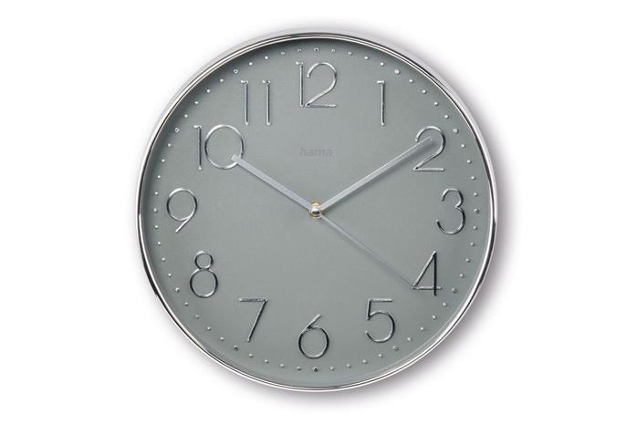 Hama Corsica Wall Clock 30 cm Silver