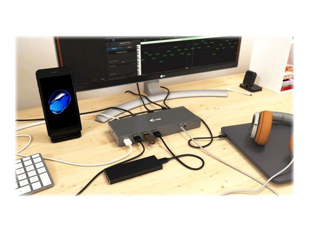 i-tec USB 3.0 / USB-C / Thunderbolt 3 Dual Display Docking Station