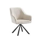 Ruokatuoli SONGMICS KDC161LH01, Käsinojallinen, kääntyvä, Beige/musta, 60 × 81,5 × 60 cm