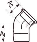 +GF+ Angle galvanized 45° for m 2